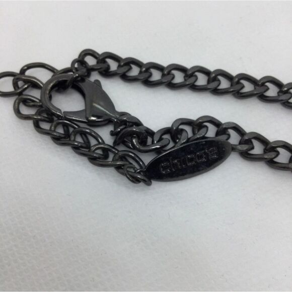 Chico's Mixed Color Rhinestone Pendant Chain Necklace NWOT 16" - Picture 4 of 5